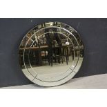 Venetian Style Circular Wall Mirror, 78cms diameter