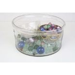 A good collection of vintage glass marbles.