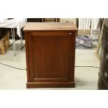 Victorian Mahogany Cupboard with single panel door opening to reveal shelves, 73cms wide x 89cms