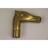 Brass Walking Stick Handle in the form of Horse Head