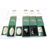 Collection of Six Boxed Swarovski Crystal Memories Gold Musical Instruments (with original boxes)