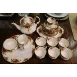 Royal Albert ' Old Country Roses ' Tea ware including Teapot, Sugar Bowl, Milk Jug, 6 Tea Cups, 6