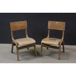 Pair of Mid 20th century Bentwood Child's School Chairs