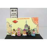 Boxed Set of Five LLS Painted Metal Figures of The Rolling Stones ' Their Satanic Majesties ', BE19