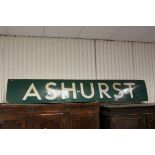 Ashurst Railway Station Large Enamel Sign, 260cms x 44cms