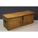 Antique pine plank constructed coffer