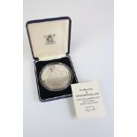 A St Helena & Ascension Island Napoleon commemorative silver proof £25 Coin by the Royal Mint.