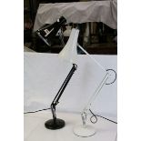 Two Herbert Terry Anglepoise Lamps, one white model 90 and the other in Black