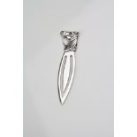 Silver bookmark with horse finial