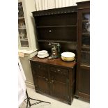 Mid 20th century ' Woods of Olney ' Oak Dresser, 95cms wide x 183cms high