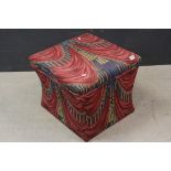 Upholstered Ottoman Box Stool, 51cms wide x 43cms high