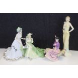 Three Figurines - Coalport ' Day at the Races ' limited edition no. 179/750, Royal Doulton '