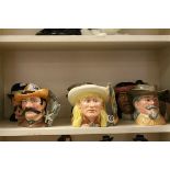 Collection of six Royal Doulton Toby jugs from the Wild West collection to include Annie Oakley,