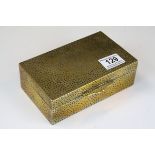 Chinese Brass Box with Hardwood Lining, 17cms long