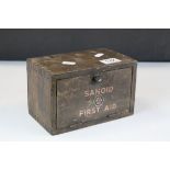 Early 20th century Small Wooden Sanoid First Aid Box, 19cms wide