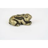 Miniature bronze/brass rabbit