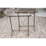 Pair of Vintage Metal Trestles, 78cms wide x 77cms high