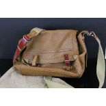 Radley Brown Leather Shoulder Bag with Canvas Shoulder Strap, 28cms wide, with Radley Dust Bag