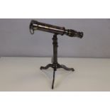 Brass telescope on stand