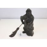 Cast Metal Figure of a Chinese / Japanese Warrior, 27cms high