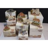 Eleven Boxed Lilliput Lane Cottages including Christmas Special Cottage, Smallest Inn, Cornflower