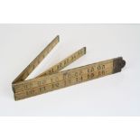 Two Early 20th century Rabone Boxwood Folding 3' Rulers, No.1167 and No. 1380