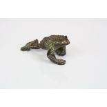 Bronze figure of a toad