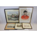 Two Framed and Glazed 19th century Hunting Prints including John Leach ' A Real Christmas