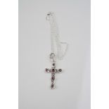 Silver and ruby crucifix
