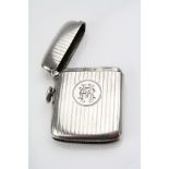 Birmingham 1921 silver vesta case maker C.F Westwood & Sons