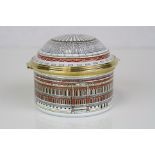 A contemporary ceramic Halcyon Days ,Music box in the form of The Royal Albert Hall.