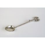 White metal lobster spoon (tested as silver)