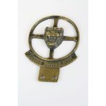 Vintage Jaguar drivers club car badge