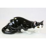 Staffordshire ceramic cat figurine titled "Just Cats & Co"