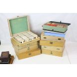 Eight Wooden Slide Boxes containing a Large Quantity of mainly 1960's Kodachrome 35mm Slides