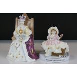 Two ltd edn Royal Doulton figurines to include Queen Elizabeth II coronation and Colman's Starch