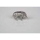Silver figure of a truffle pig