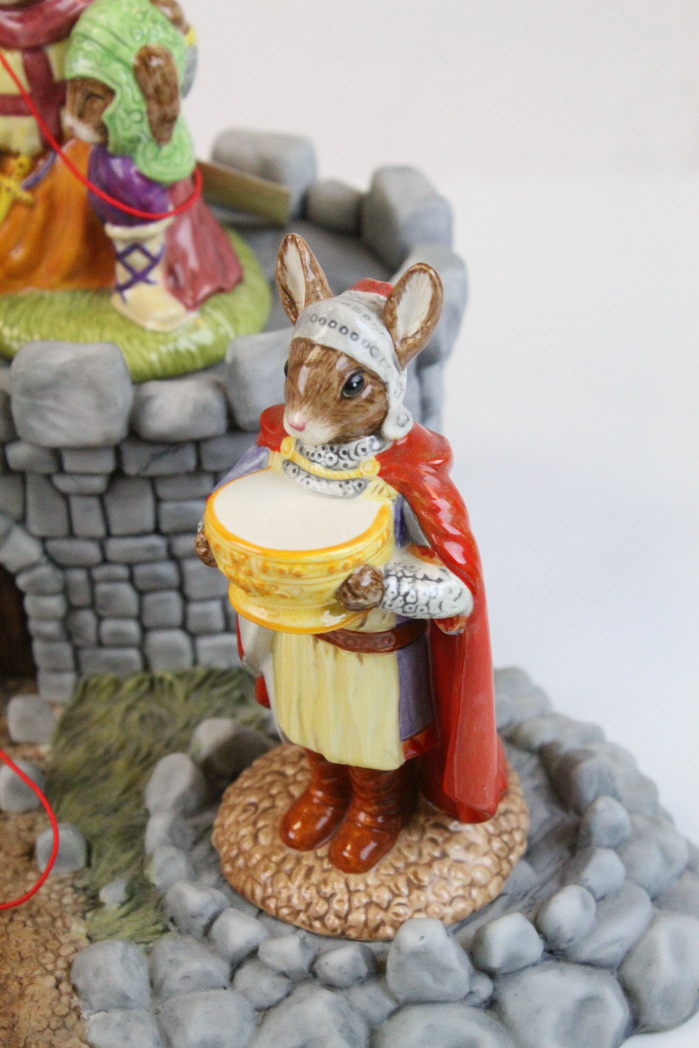 Royal Doulton Bunnykins ' The Arthurian Legend Collection Base ' together with Three Bunnykins ' - Image 4 of 6