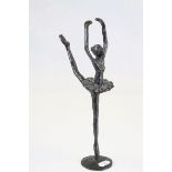 Bronze sculpture of a dancing ballerina