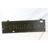 Iron industrial sign "Engine Bay"