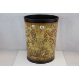 Oval Bentwood Stickstand decorated with a scene of Monkey's in a Fruit Garden, 50cms high