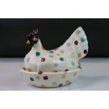 Emma Bridgewater Polka Dot Nesting Hen Egg Basket and an Egg Cup