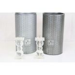 Two Swarovski Crystal Candle Holders no. 7600/110, in original boxes.