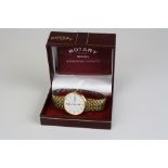 A boxed men's Rotary Day / Date quartz dress watch.