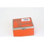 Art Deco Orange Enamelled and Cedar Lined Box