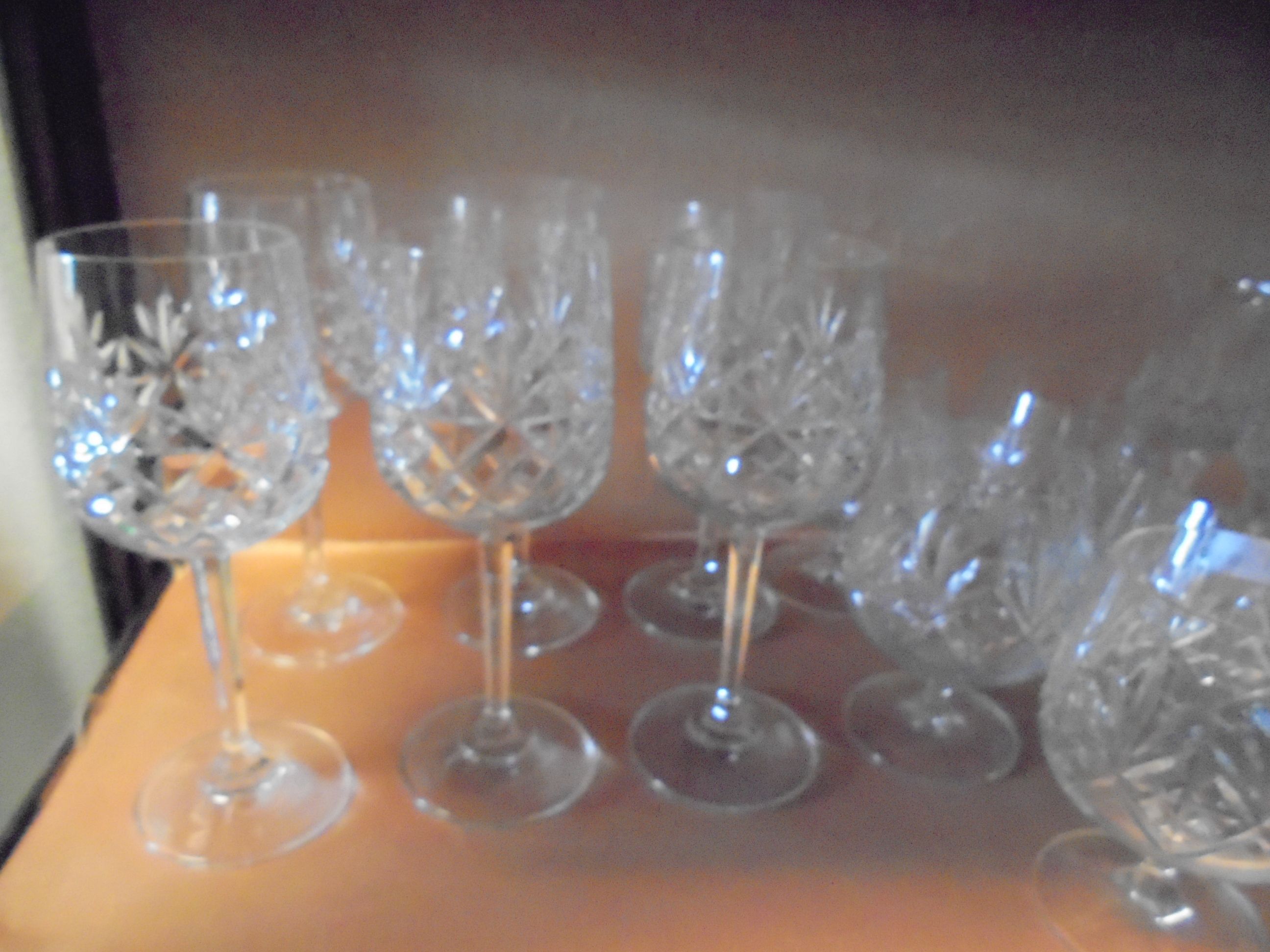 Set of Six Edinburgh International Crystal Cut Glass Wine Glasses, Five Edinburgh International - Image 3 of 3