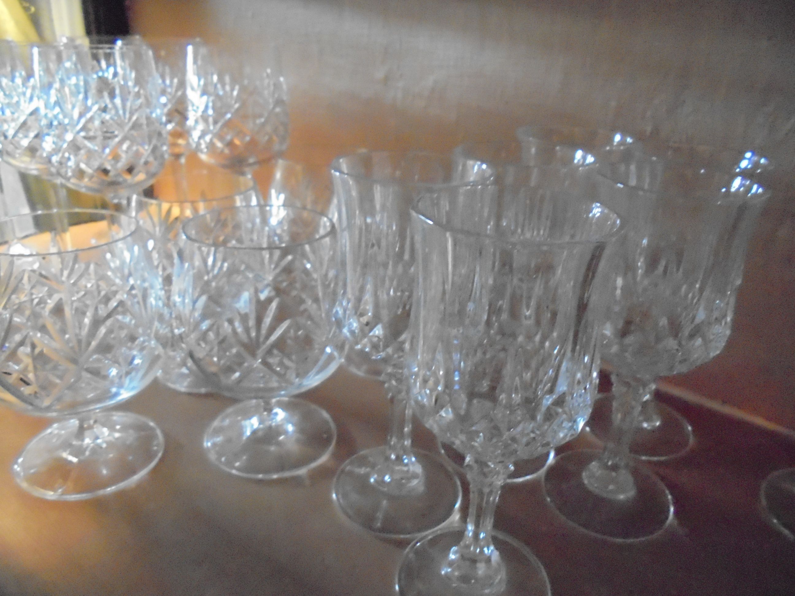 Set of Six Edinburgh International Crystal Cut Glass Wine Glasses, Five Edinburgh International - Image 2 of 3