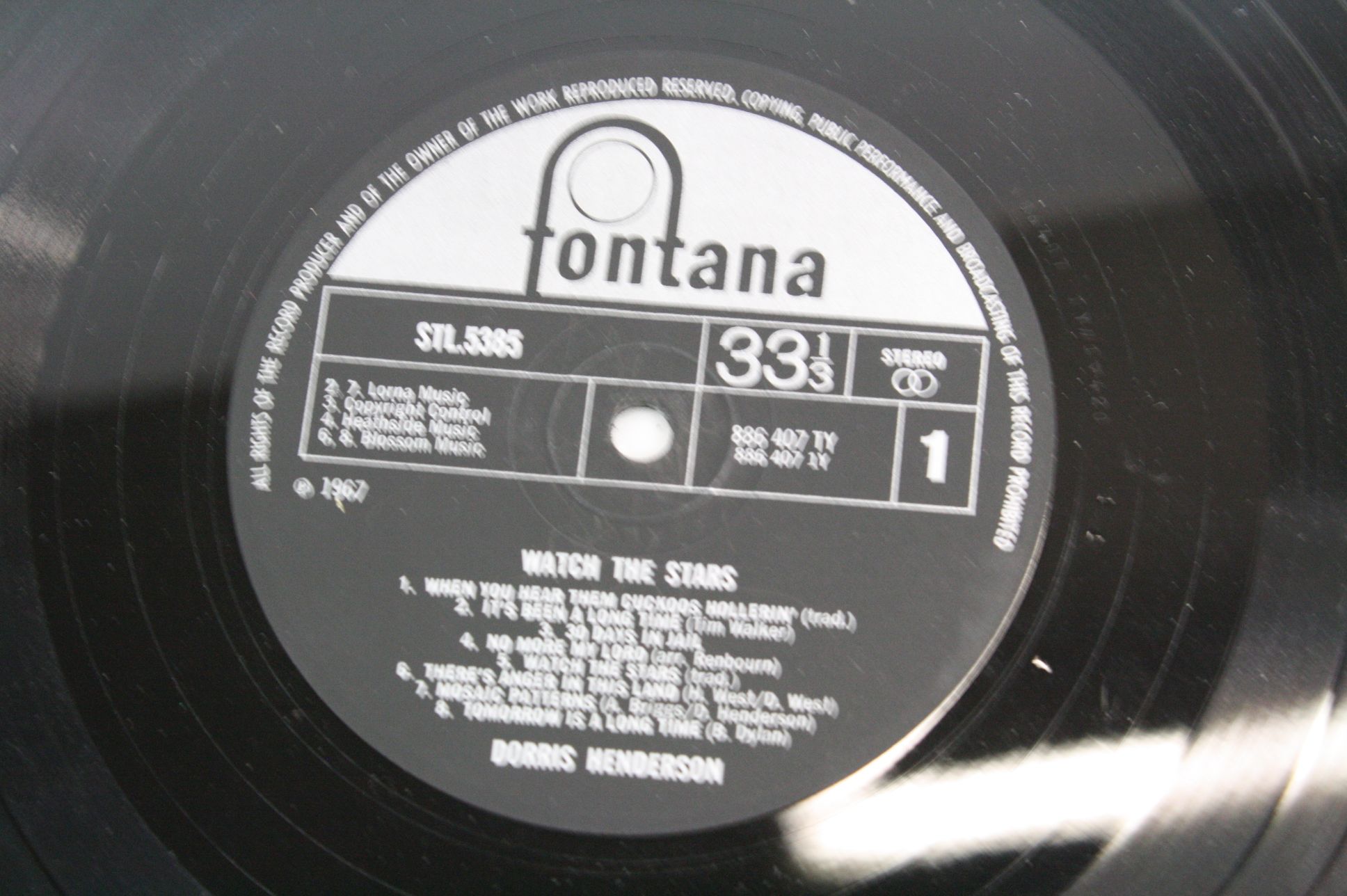 Vinyl - Dorris Henderson Watch The Stars LP on Fontana STL5385 886 407 TY sleeves and vinyl vg+ - Image 4 of 5
