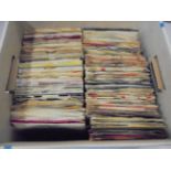 Vinyl - Collection of approx 200 vinyl 7" singles in sleeves, mainly 1970's and 1980's rock and pop,