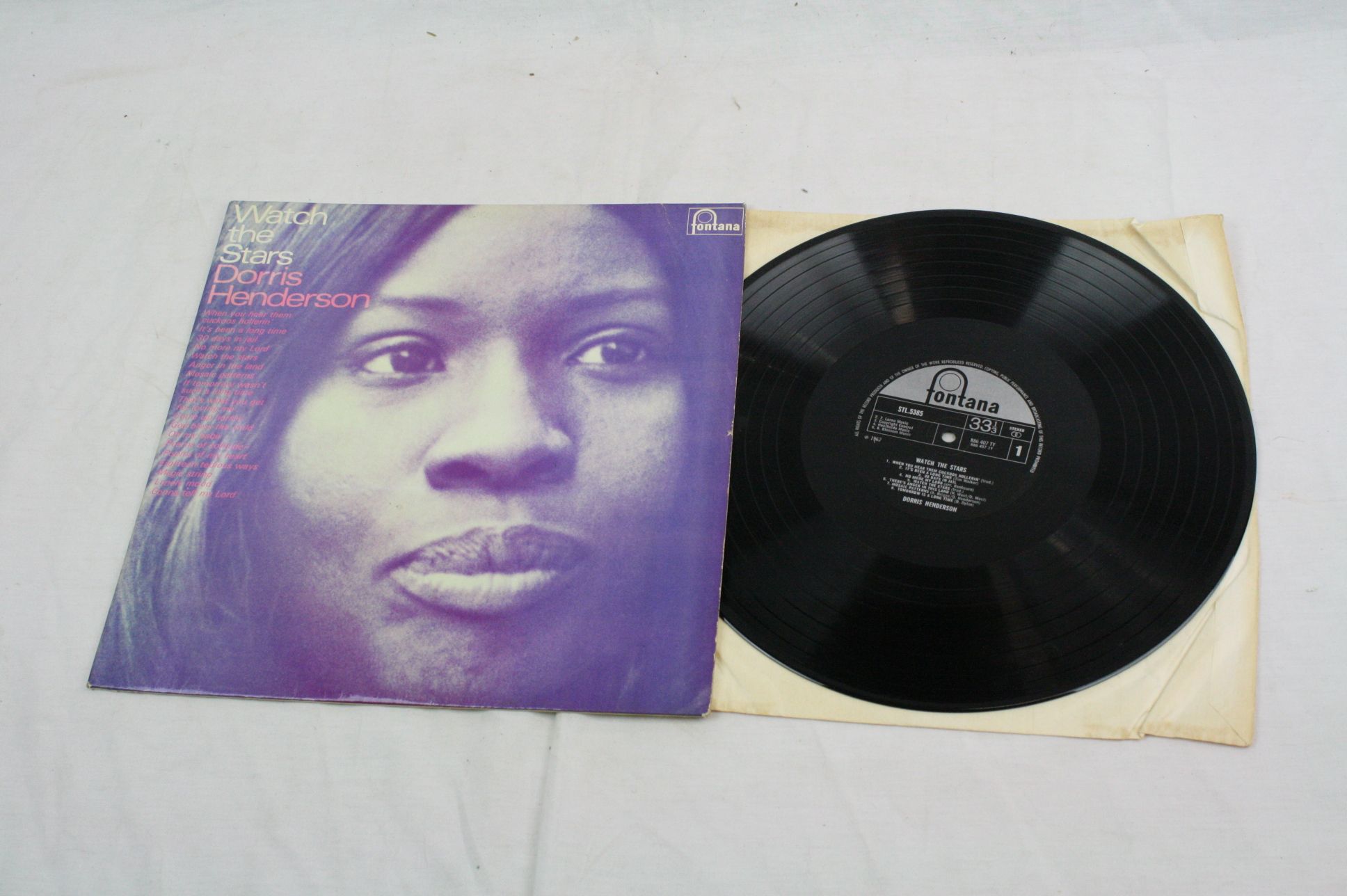 Vinyl - Dorris Henderson Watch The Stars LP on Fontana STL5385 886 407 TY sleeves and vinyl vg+ - Image 3 of 5